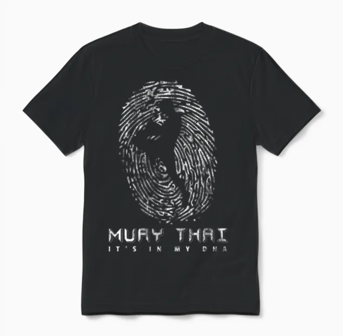 Muay Thai Dna Unisex T-Shirt in Black