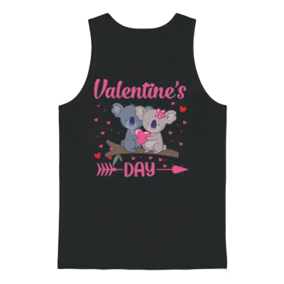Valentine's Day Unisex Tank Top - Black