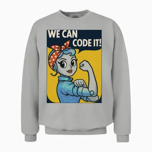 We Can Code It Unisex Sweatshirt in Ash