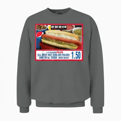 Got That Dog in Me Hot Dog - Sports Meme Food Humor Unisex Sweatshirt - Graphite Heather