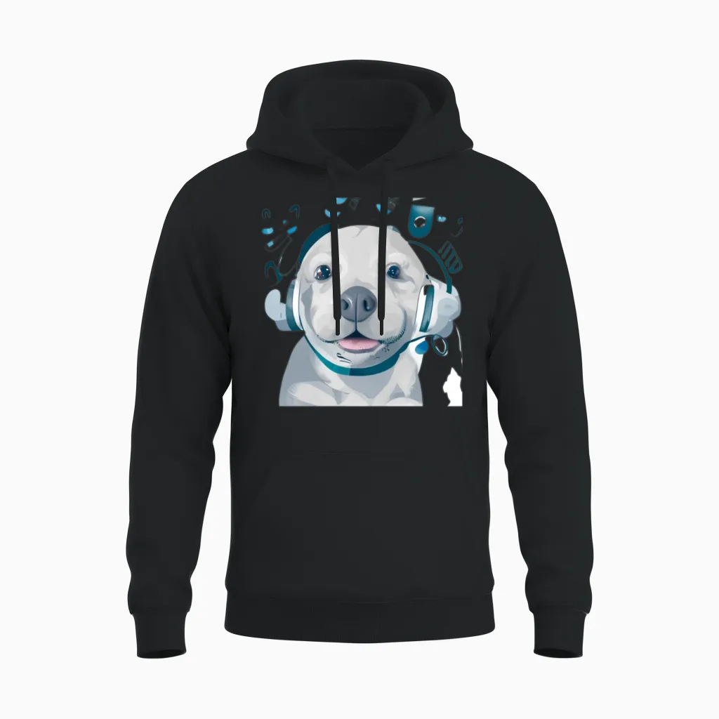 Funny Dog Lovers Gift Unisex Hoodie in Black