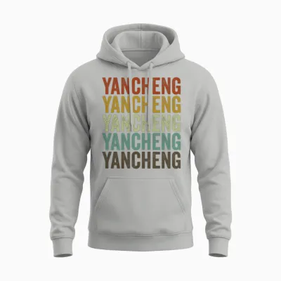Yancheng China Retro Vintage Unisex Hoodie - Ash
