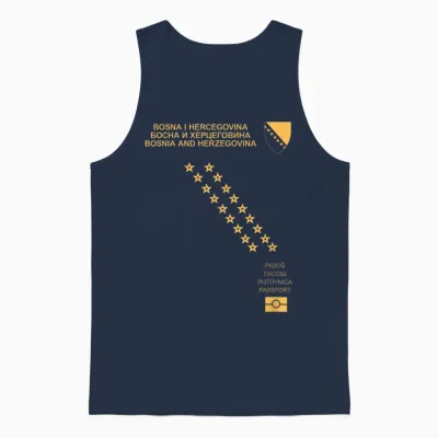 Bosnien Geschenke Ljiljan Sfrj Bosna Flagge Wappen Unisex Tank Top - Navy
