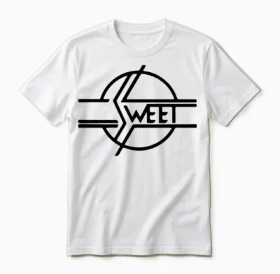 New the Sweet Band Glam 70s Classic Rock Band Men Unisex T-Shirt - White
