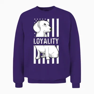 Loyalty Dog Usa Flag Dachshund Dog Unisex Sweatshirt - Purple