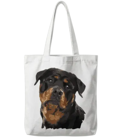 Rottweiler Dog Tote Bags - White