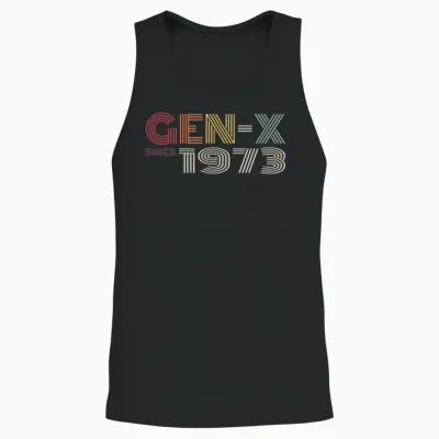 Gen-X Since 1973 Retro Vintage Generation X Look Unisex Tank Top - Black