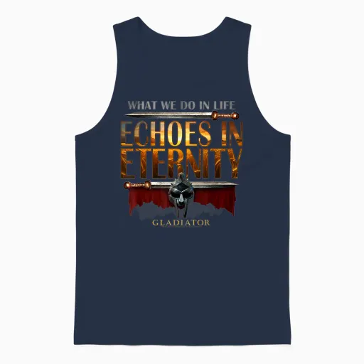 Gladiator Echoes in Eternity Unisex Tank Top - Navy