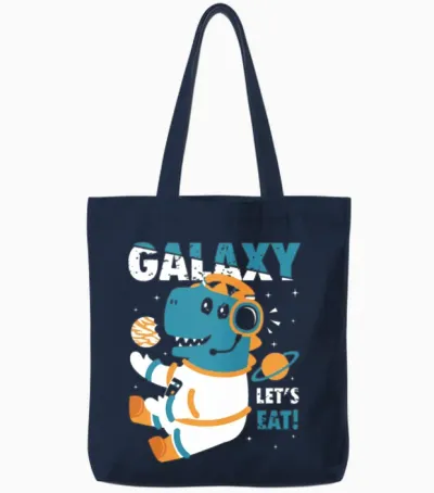 Galaxy Let S Eat Tote Bags - Navy