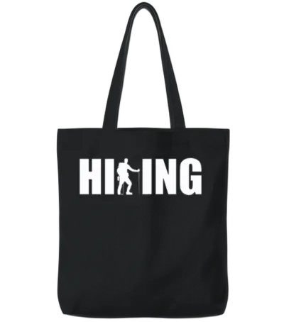 Hiking Hiker Hiking Vacation Mountain Funny Gift Tote Bags - Black
