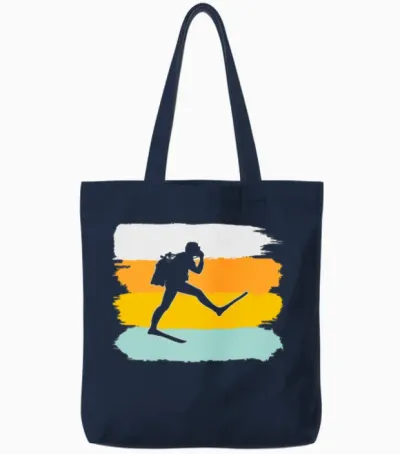 Dive Retro Tote Bags - Navy