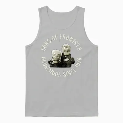 Disney the Muppets Waldorf & Statler Sons of Ironists T-Shirt, Black Unisex Tank Top - Ash