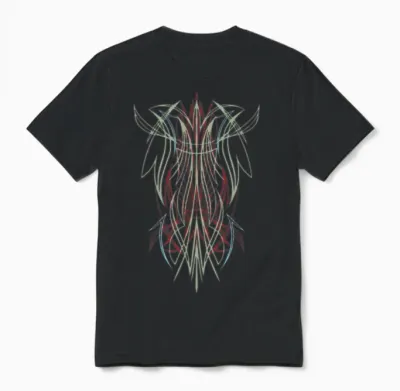 Pinstriping - Vintage Retro - Pinstrip Unisex T-Shirt - Black