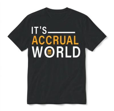 It's Accrual World Funny Accounting & Accountant Unisex T-Shirt - Black