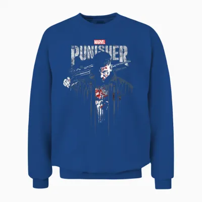Marvel the Punisher Frank Castle Vigilante T-Shirt Small Unisex Sweatshirt - Royal