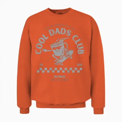 (auf Der Rückseite) Stolzes Mitglied Des Cool Dads Club Vatertag Unisex Sweatshirt - Orange