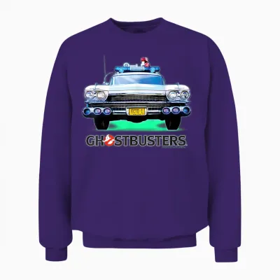 Ghostbusters Logo Ecto 1 : New York (nyc), Film Classique Des Années 1980 (1984) Unisex Sweatshirt - Purple