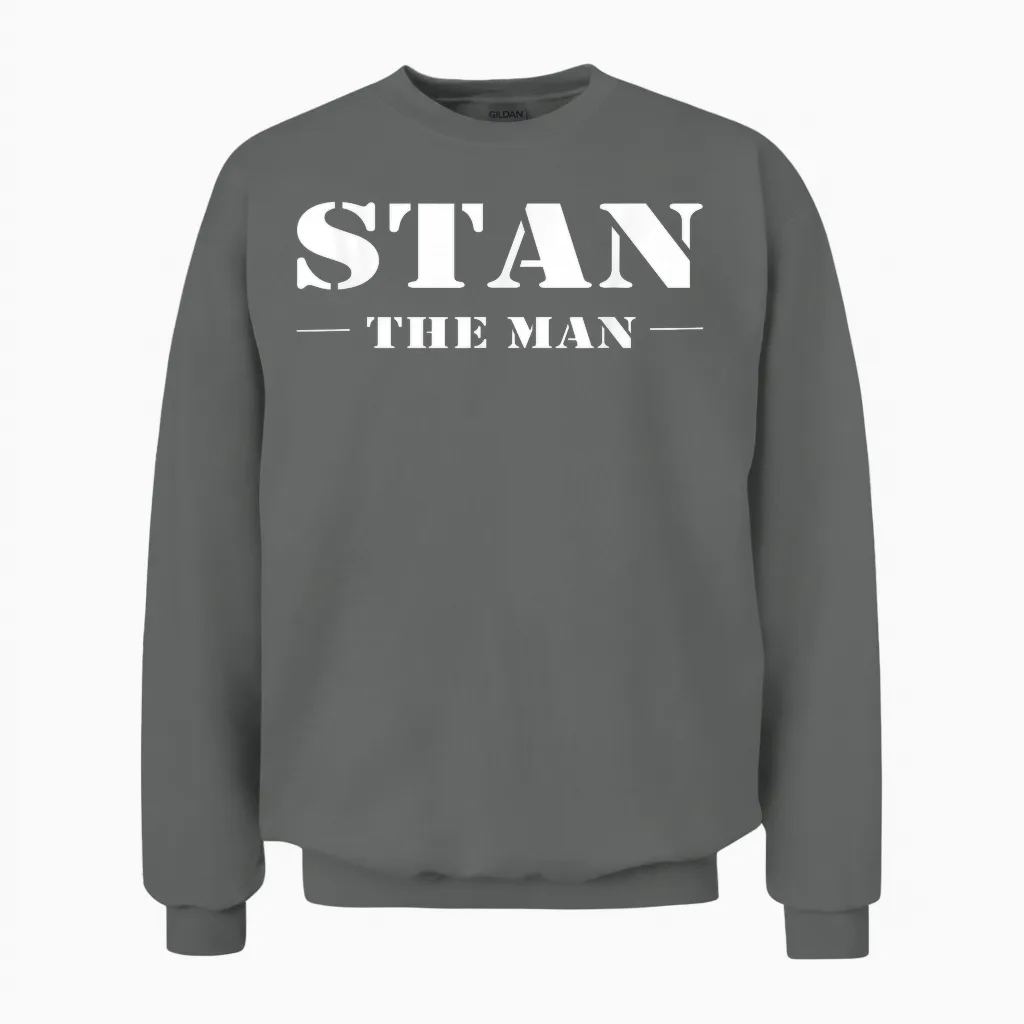 Stan the Man Geschenk Name Unisex Sweatshirt in Graphite Heather