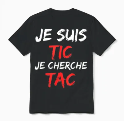 Je Suis Tic Je Cherche Tac - Déguisement Duo Unisex T-Shirt - Black