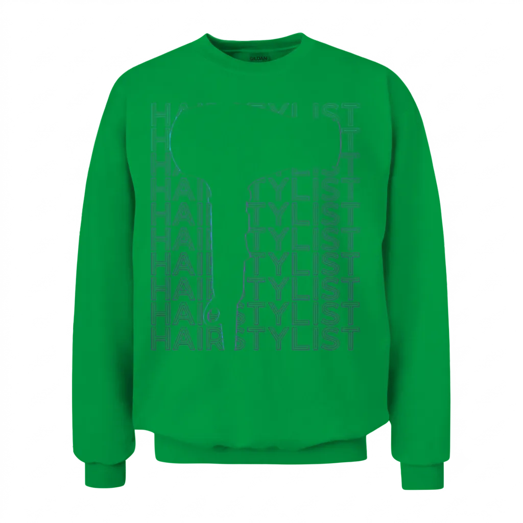Hairstylist Hairdresser Retro Unisex Sweatshirt - Irish Green