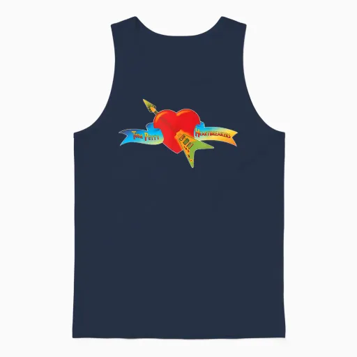 Tom Petty and the Heartbreakers Classic Logo Unisex Tank Top in Navy