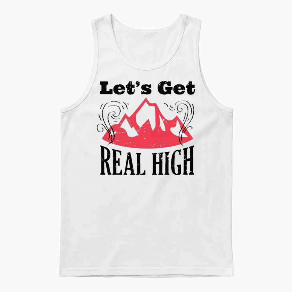 Mountains Hiking Camping Climbing Mountains Hiking Unisex Tank Top in White