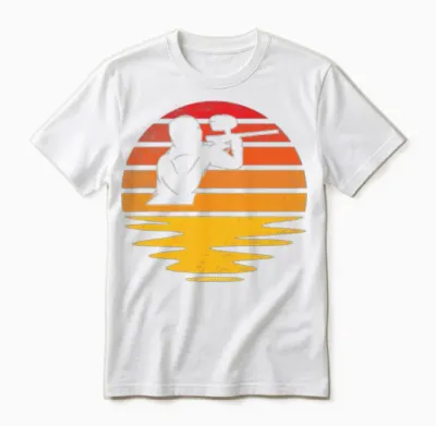 Paintball Retro Unisex T-Shirt - White