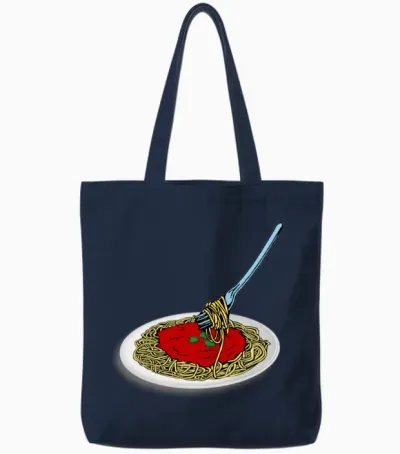 Spaghetti Tote Bags - Navy