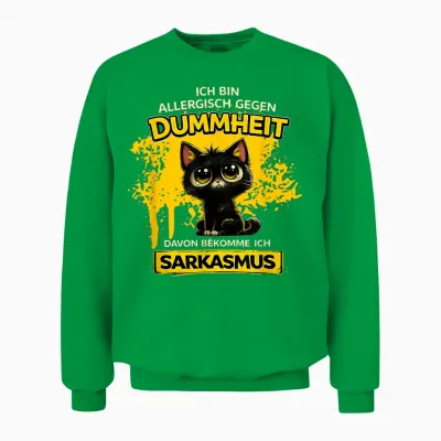 Ich Bin Allergisch Gegen Dummheit Davon Bekomme Unisex Sweatshirt - Irish Green