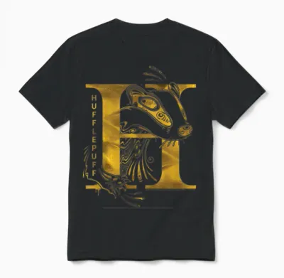 Kinder Harry Potter Hufflepuff Badger Camiseta Unisex T-Shirt - Black
