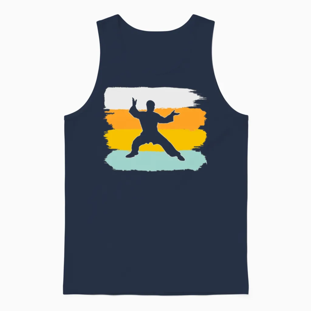 Mma Retro Boxing & Gift Unisex Tank Top in Navy