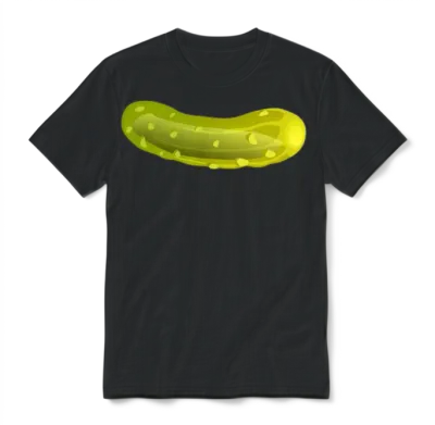 A Funny Looking Pickle Unisex T-Shirt - Black