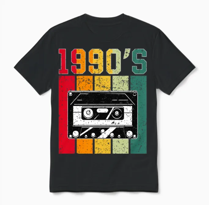 Retro - 1990s Unisex T-Shirt - Black