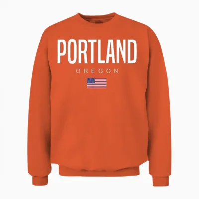 Portland, Oregon Unisex Sweatshirt - Orange