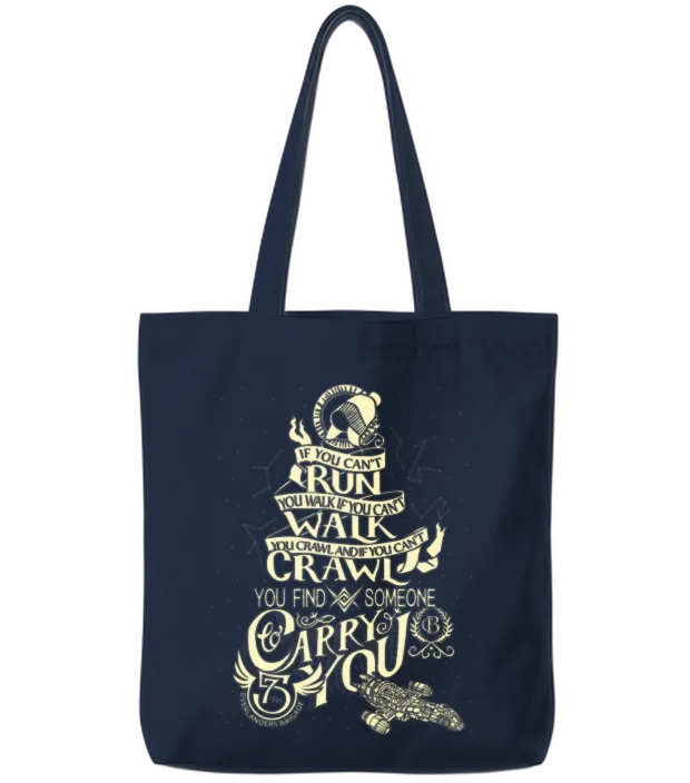 Firefly Shirt - Serenity - When You Can't Run Tote Bags - Navy
