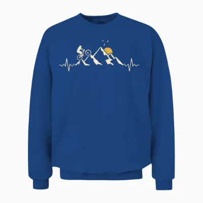 Mountain Biking Mountain Bike Cycling Nature Unisex Sweatshirt - Royal