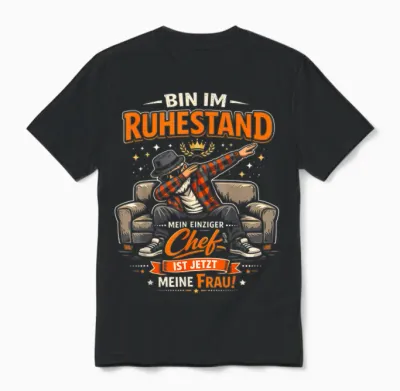 Rente 2026 Ruhestand Pension Pensionär Lustiges Rentner Unisex T-Shirt - Black