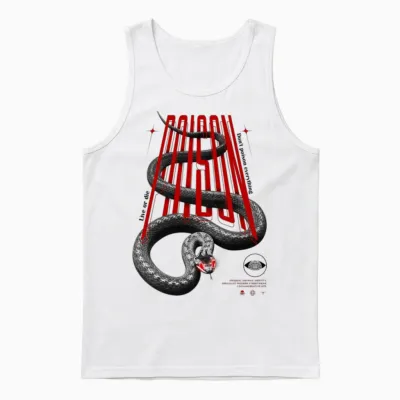 Poison Modern Streetwear Unisex Tank Top - White