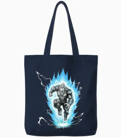 Bigfoot Energy Aura Gamer Tote Bags - Navy