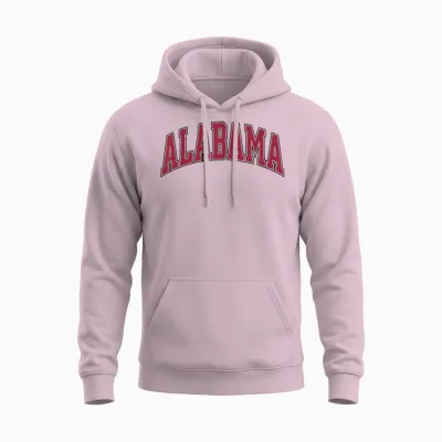 Alabama - Throwback Design Unisex Hoodie - Light Pink