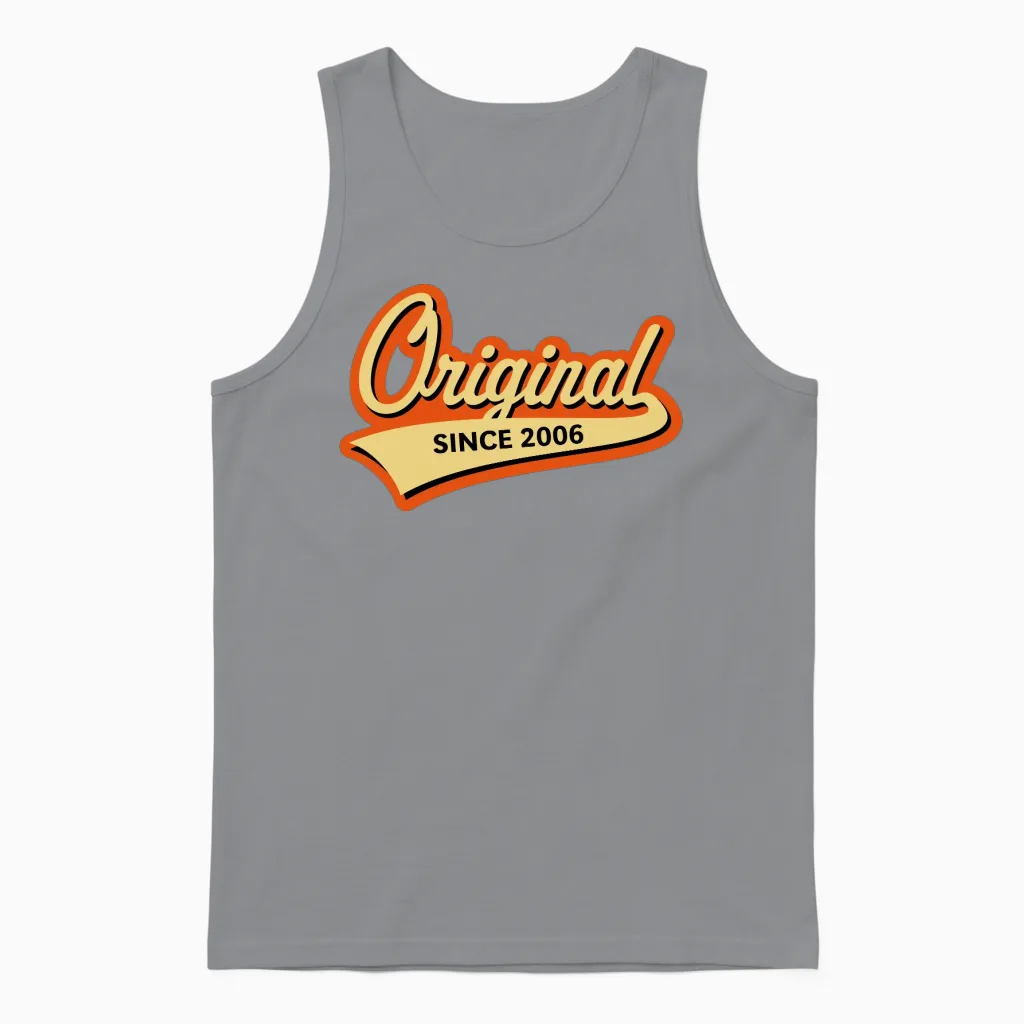 Original Since 2006 (year of Birth, Birthday / 3c) Unisex Tank Top in Sport Grey