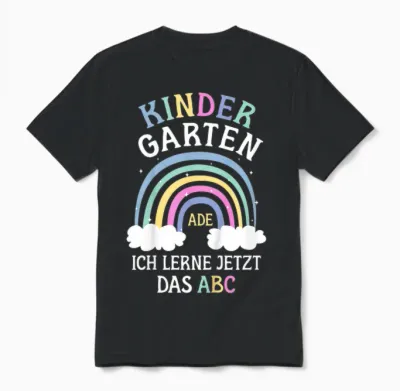 Kindergarten Ade Kita Abgänger 2026 Kindergarten Abschluss Unisex T-Shirt - Black