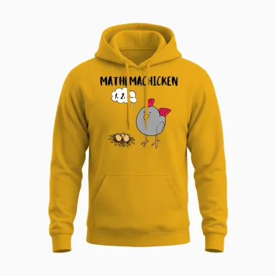 Funny Math Mathemachicken Unisex Hoodie - Gold