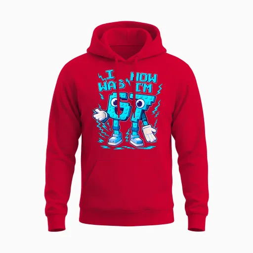 I Was 6 Now I'm 7 Six Seven 7 Years Old Birthday Brainrot Unisex Hoodie - Red