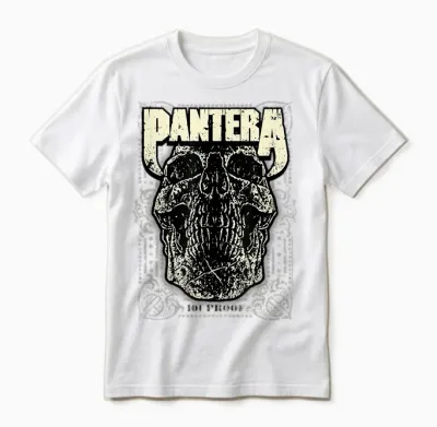 Pantera Revolution Skull Unisex T-Shirt - White