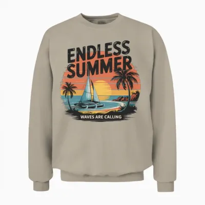 Waves Are Calling 4 Unisex Sweatshirt - Sand