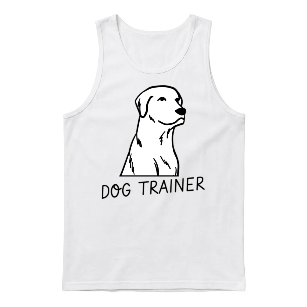 Dog Trainer Lovers Unisex Tank Top - White