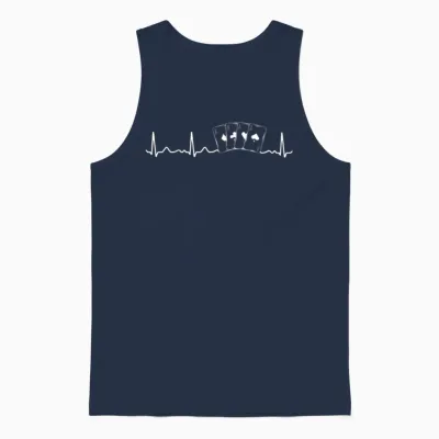 Poker Unisex Tank Top - Navy