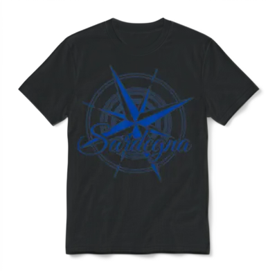 Sardegna Sardinia Compass Sardinia Unisex T-Shirt - Black