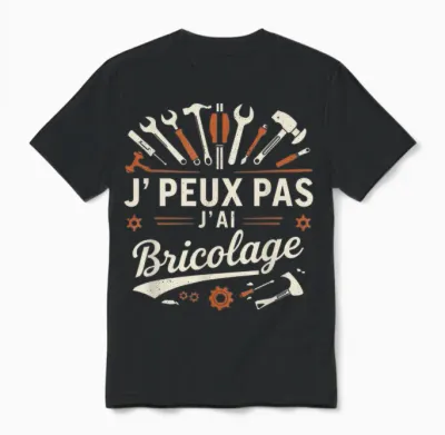 Funny Dad Bricoleur J'peux Pas J'ai Bricolage Garage Funny Unisex T-Shirt - Black